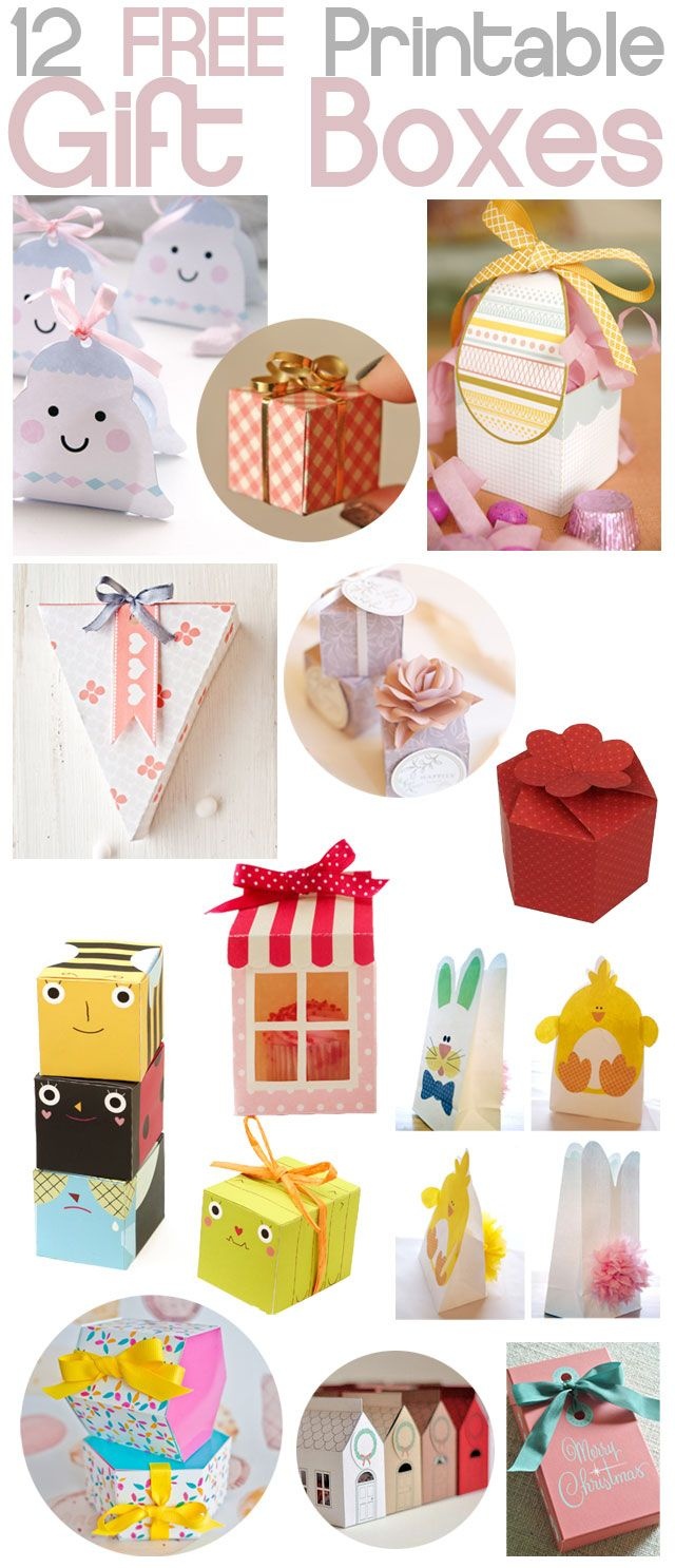 Diy - Free Printable Gift Boxes | Cadeautjes - Diy Gift Box, Diy - Free Printable Gift Boxes