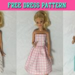 Diy Tutorial How To Make Barbie Doll Dress Free Pattern   Youtube   Easy Barbie Clothes Patterns Free Printable