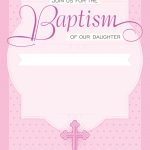 Dotted Pink   Free Printable Baptism & Christening Invitation   Free Printable Personalized Baptism Invitations