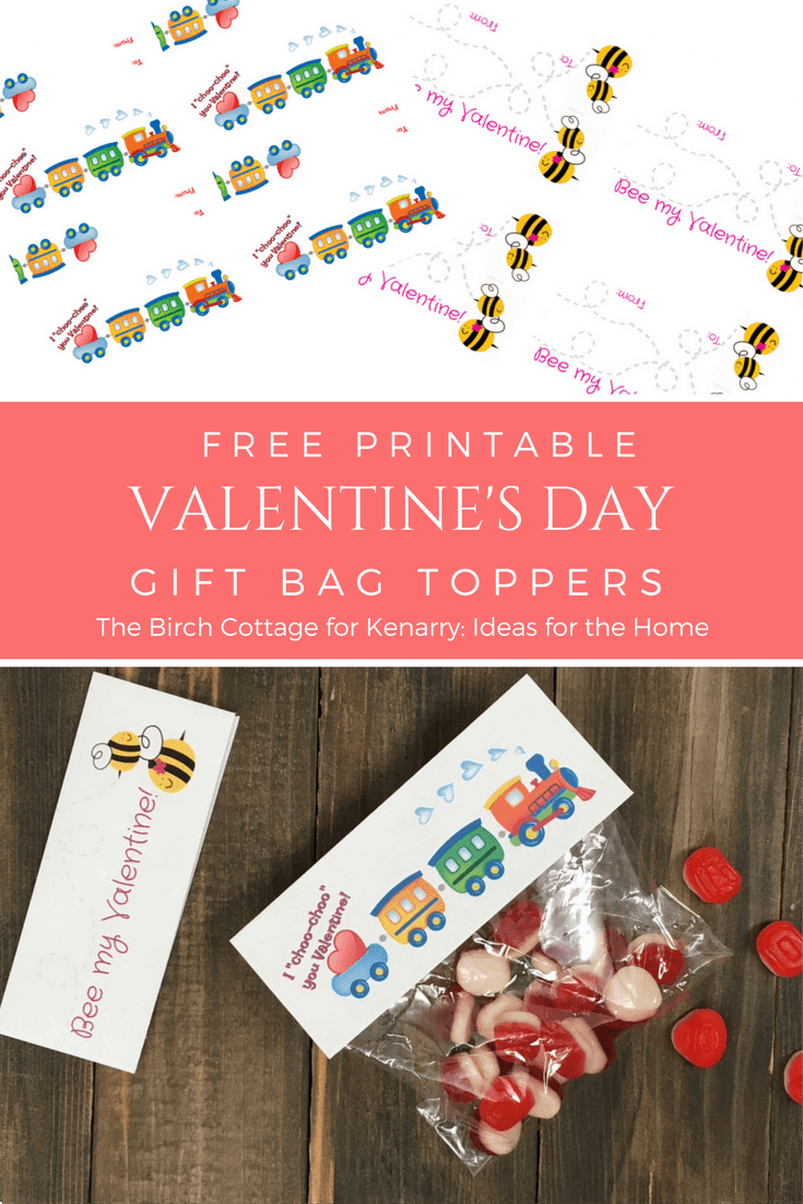 Download And Print Two Valentine Gift Bag Toppers - Free Printable Bag Toppers