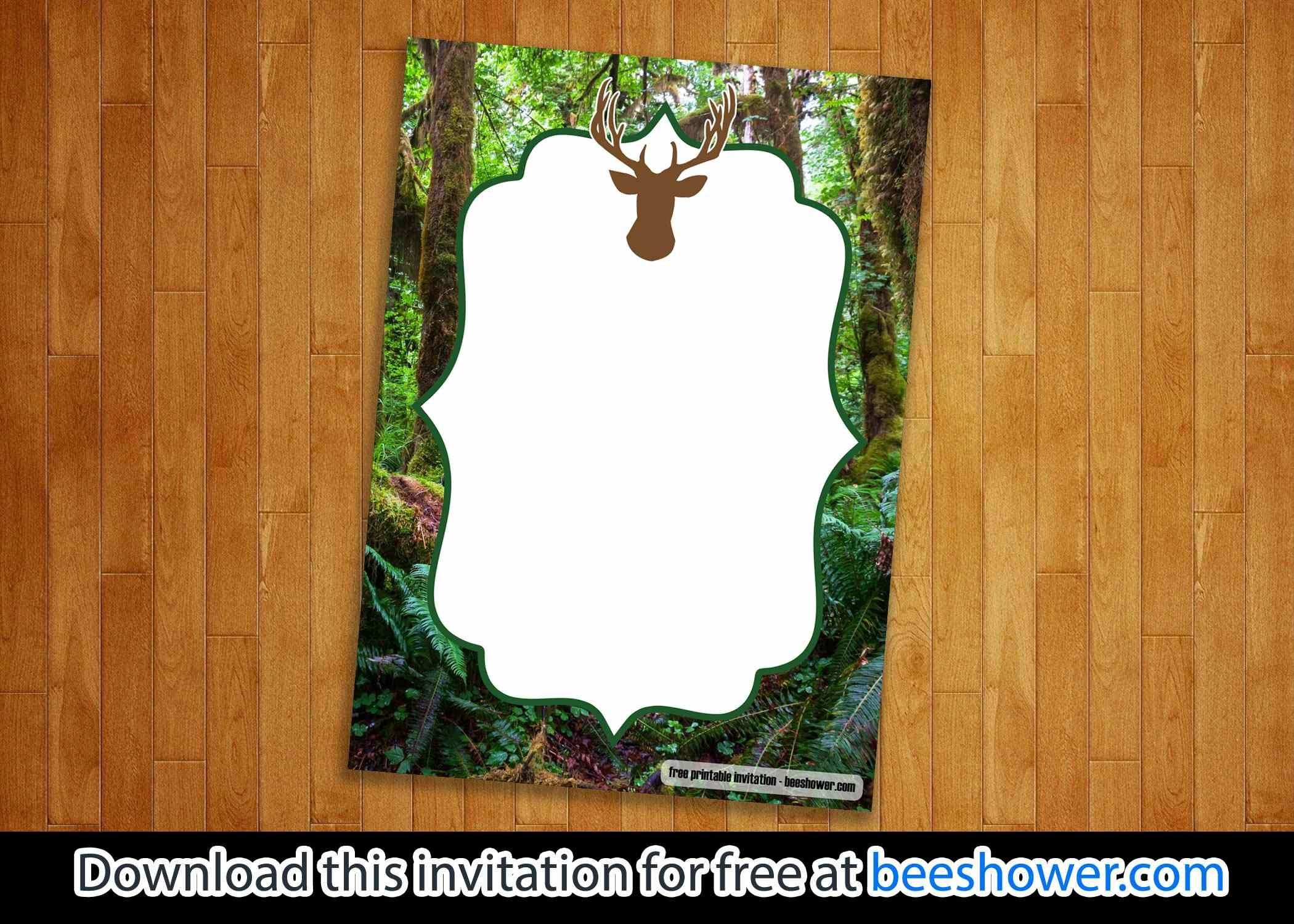 Download Free Printable Camo Baby Shower Invitations | Beeshower - Free Printable Camo Baby Shower Invitations