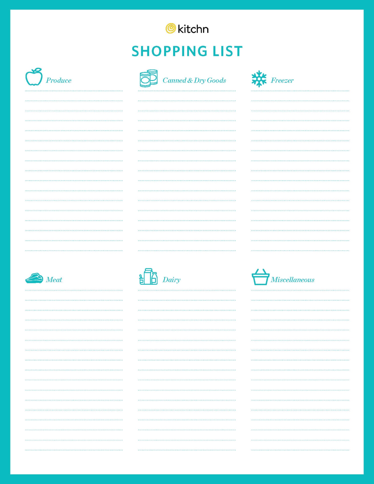 Free Printable Shopping List Free Printable