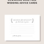 Download Your Free Wedding Advice Cards Printable | Free Printables   Free Printable Bridal Shower Cards