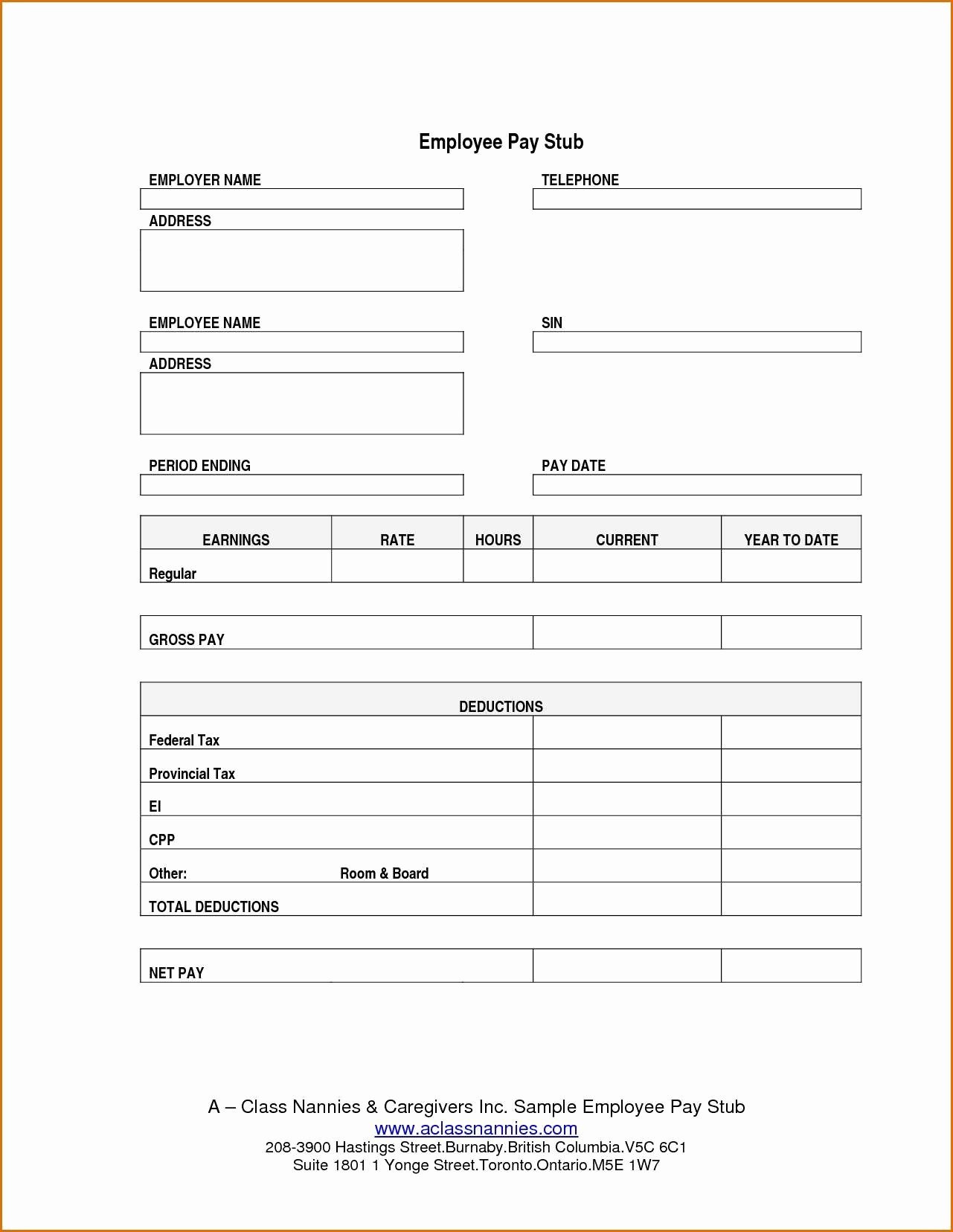 Earnings Statement Template Free Or Pay Stub Excel Template Luxury - Free Printable Pay Stubs Online