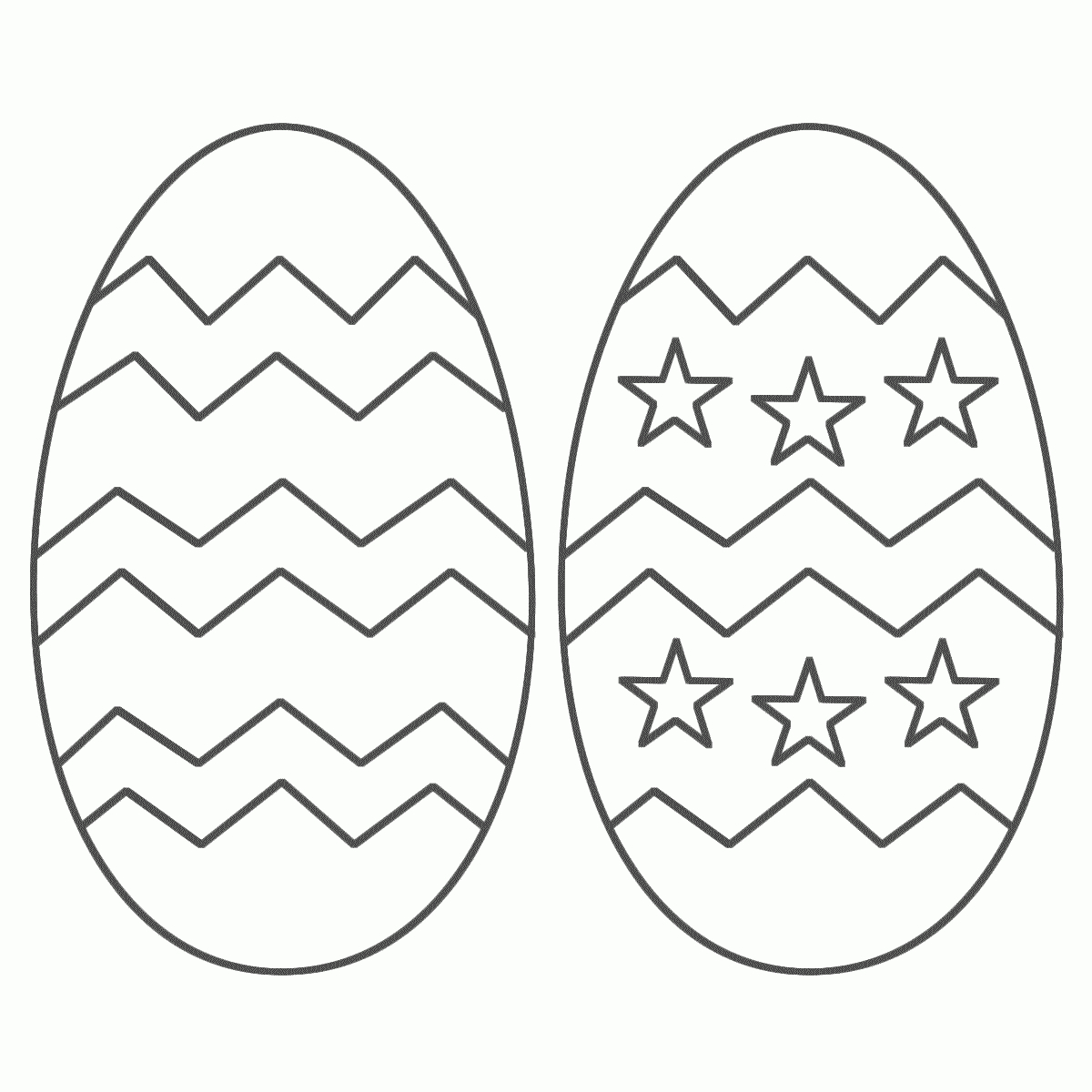 Easter Egg Coloring Sheets Free Printable – Happy Easter - Free Printable Easter Drawings