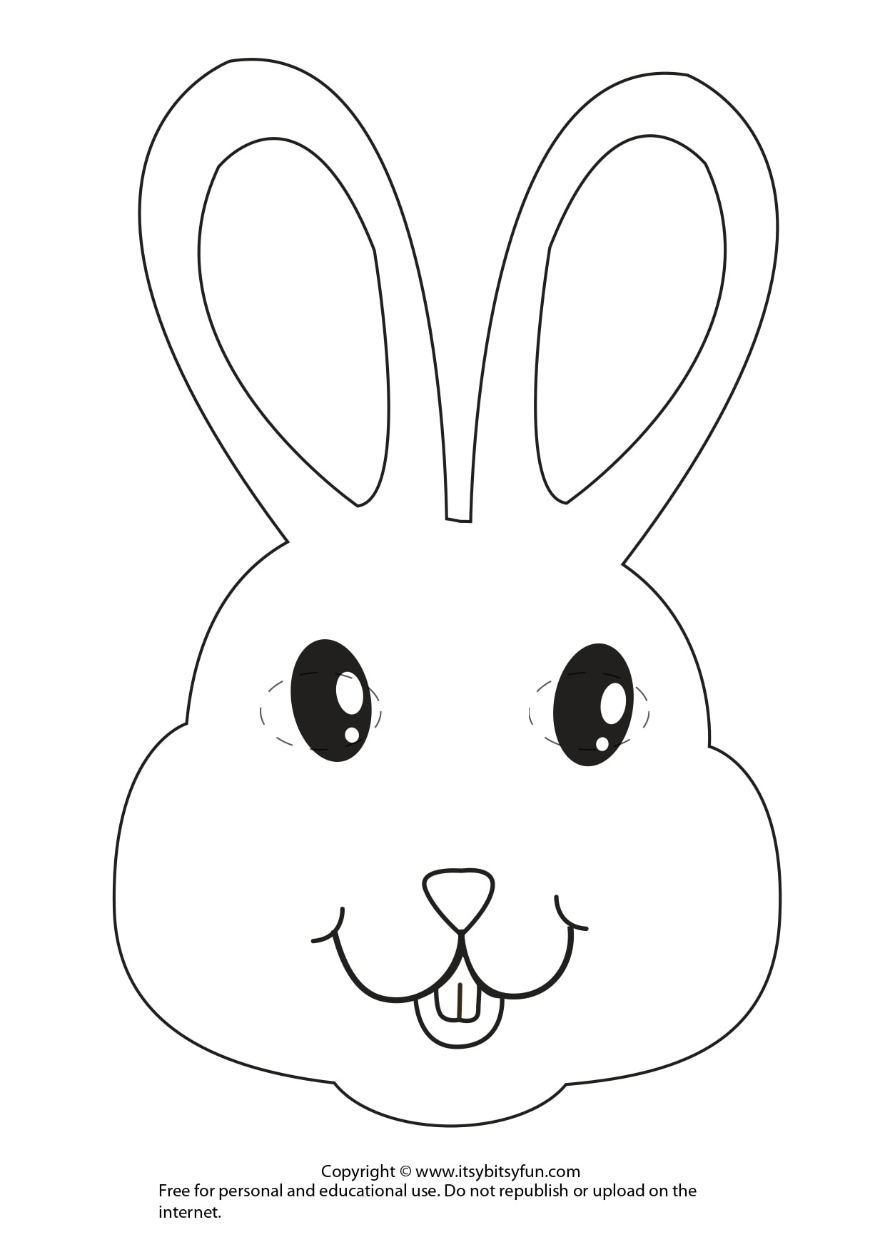 Easter Masks - Bunny Rabbit And Chick Template - Itsy Bitsy Fun - Free Printable Bunny Pictures