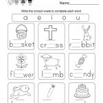 Easter Phonics Worksheet   Free Kindergarten Holiday Worksheet For Kids   Phonics Pictures Printable Free