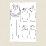 Egyptian Sarcophagus And Canopic Jars Colouring Sheet   Cleverpatch   Free Printable Sarcophagus