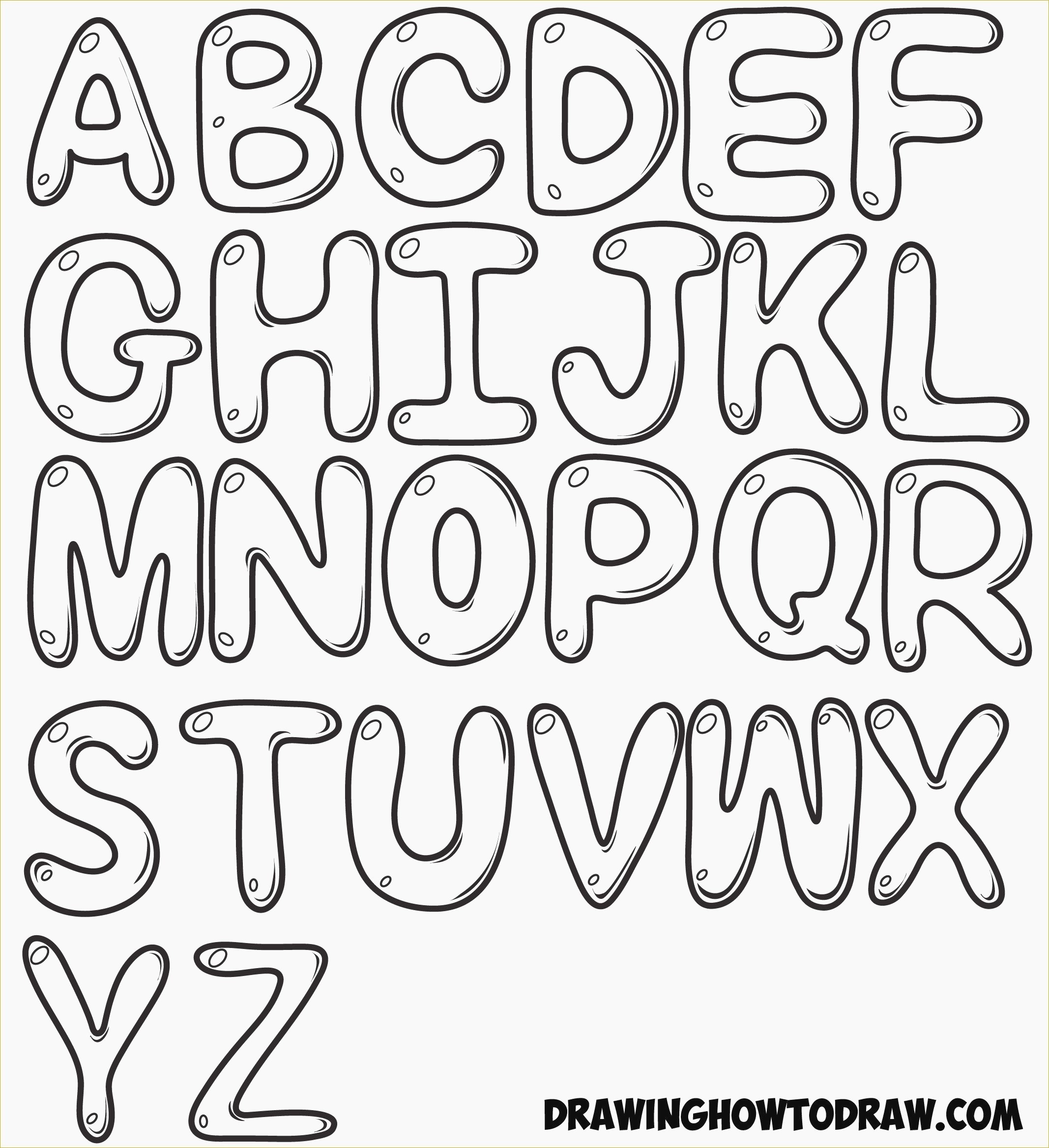 Elegant Free Printable Bubble Letters | Www.pantry-Magic - Free Printable Bubble Letters