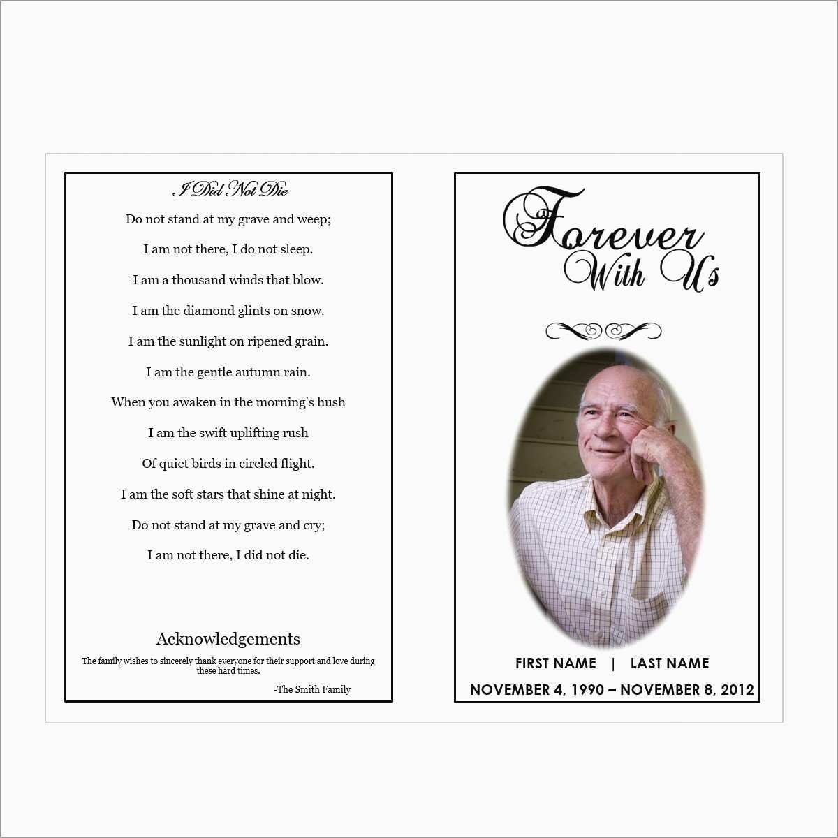 Elegant Funeral Program Template Publisher Free | Best Of Template - Free Printable Funeral Program Template