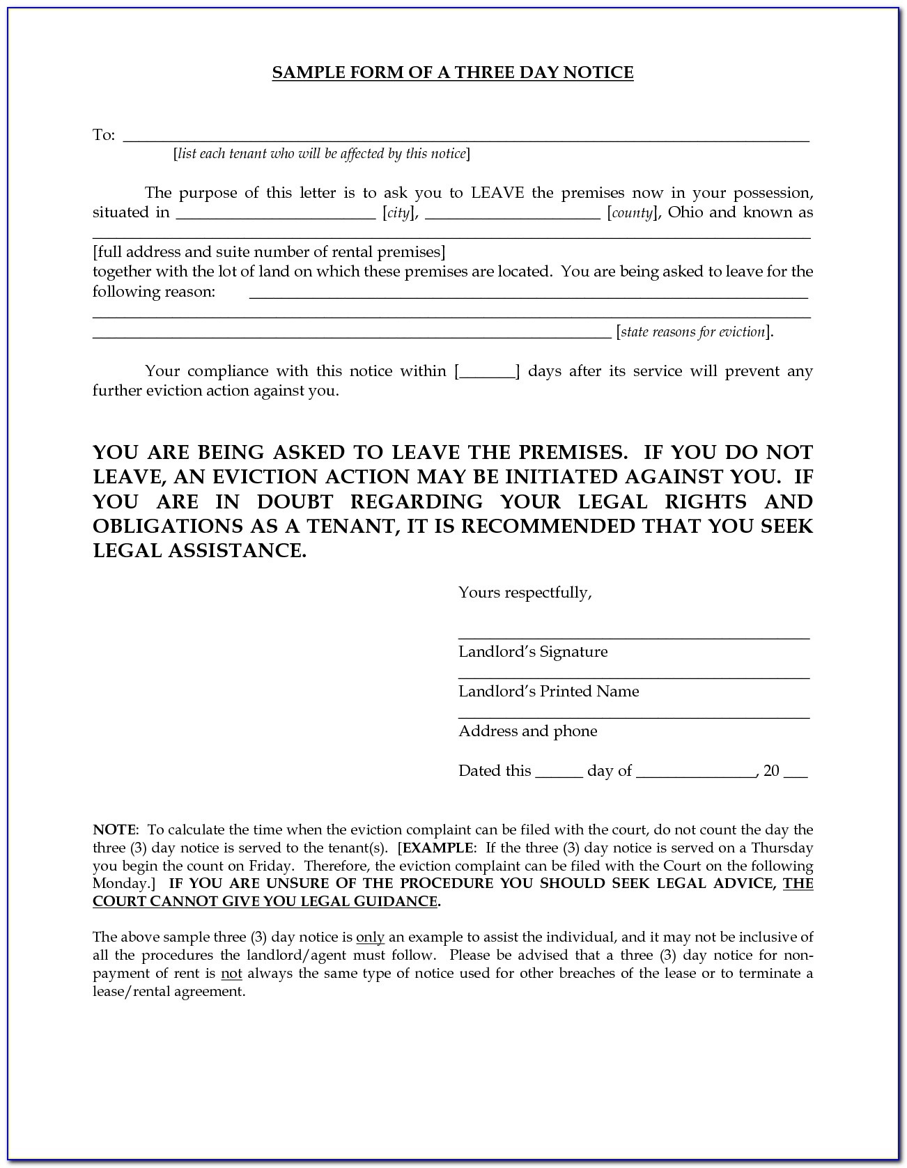 Printable Unauthorized Tenant Letter Template Doc Example In 2021 