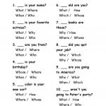 Exercises Wh Question Words Worksheet   Free Esl Printable   Free Printable 5 W's Worksheets