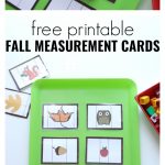 Fall Measurement Cards For Preschool   Free Printable Fall Math   Free Printable Kindergarten Math Activities