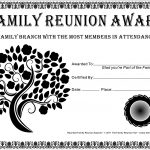 Family Reunion Certificates   Tree In Bloom 2 Is A Free Family   Free Printable Family Reunion Awards