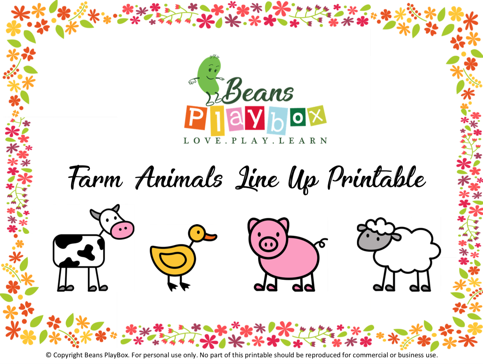 Free Printable Farm Animals Free Printable