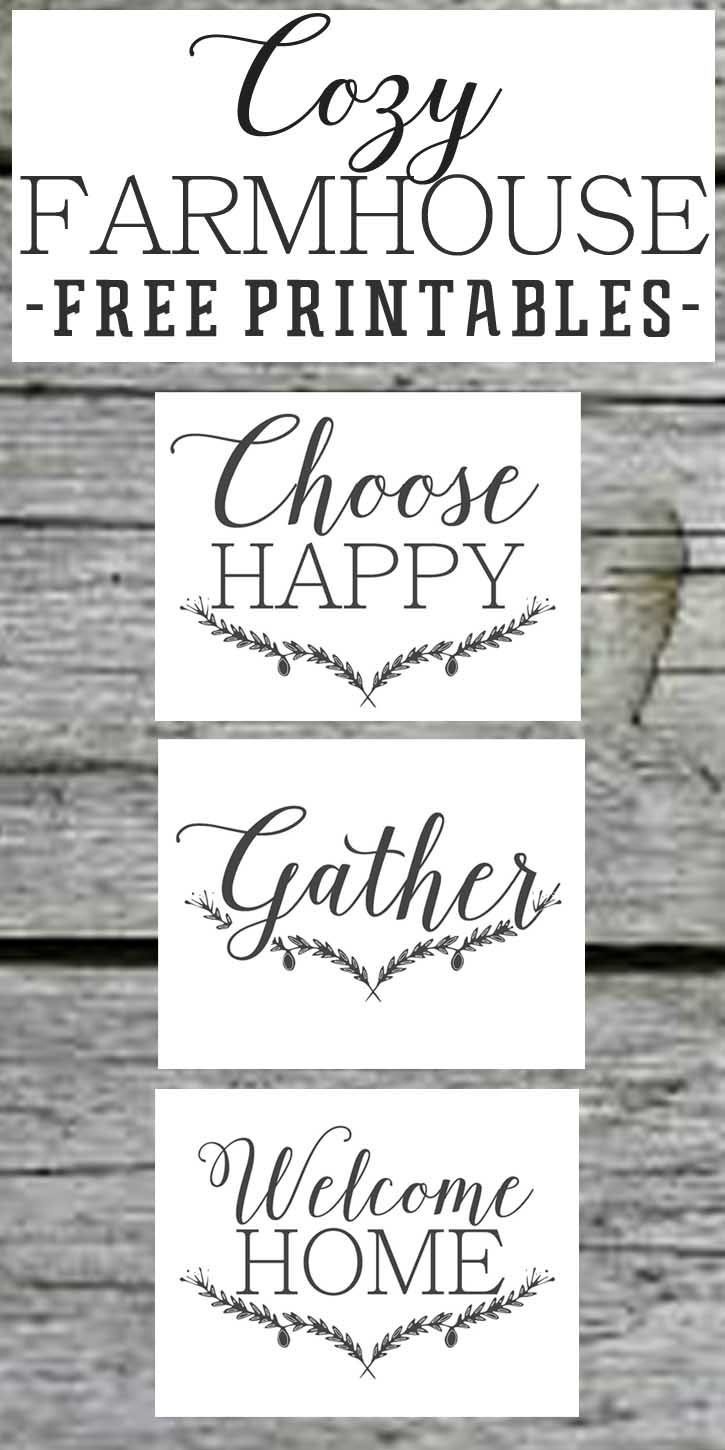 Farmhouse Free Printable Set-Gather-Choose Joy-Welcome Home - Free Printable Quote Stencils