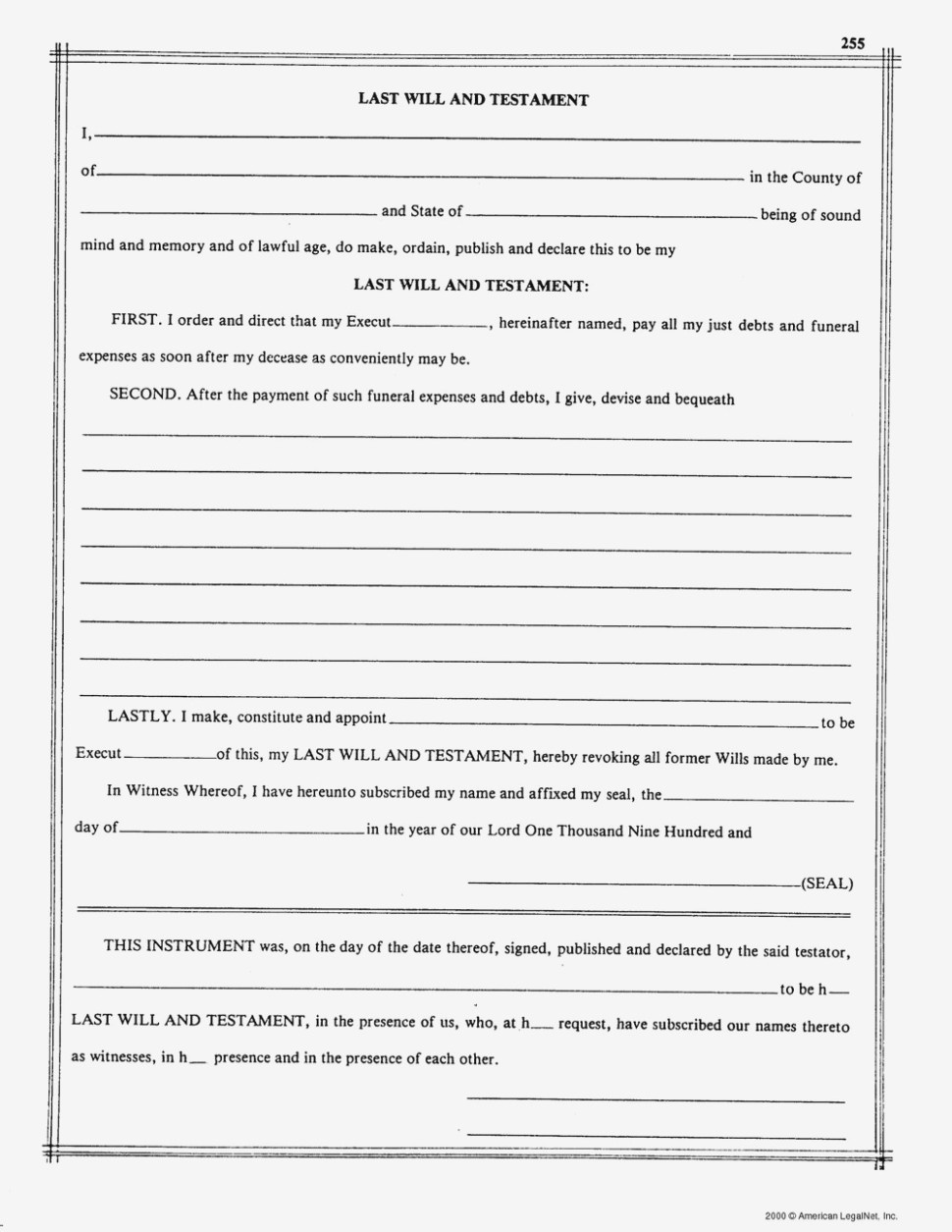 Five Top Risks Of Free Last Will And | Form Information - Free Printable Will Forms