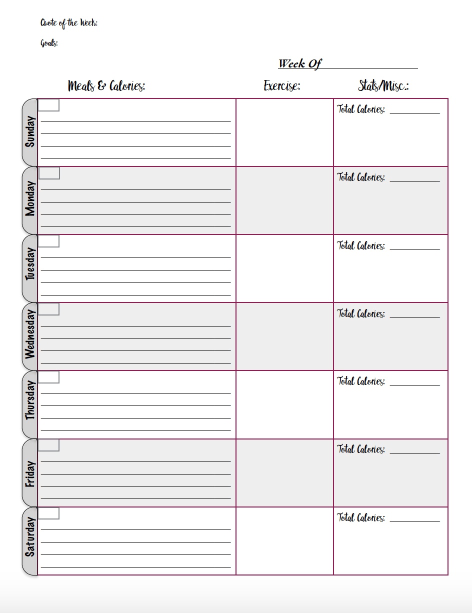 online food calorie tracker