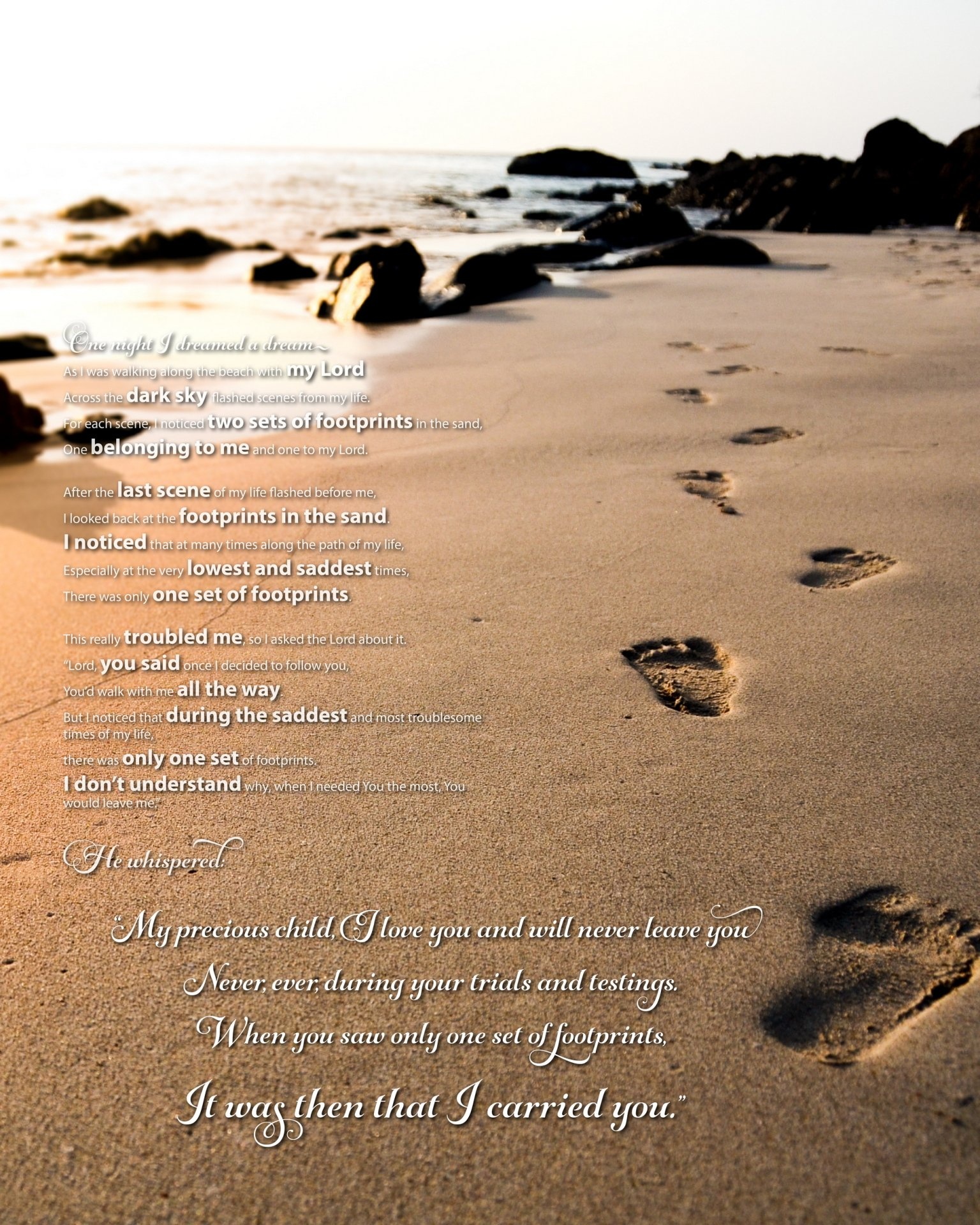 Footprints In The Sand Printable Free Printable Free Templates Download