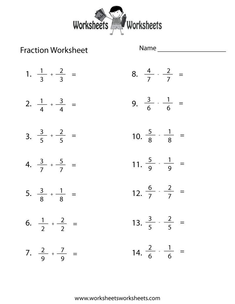 Fraction Practice Worksheet - Free Printable Educational Worksheet - Free Printable Fraction Worksheets Ks2