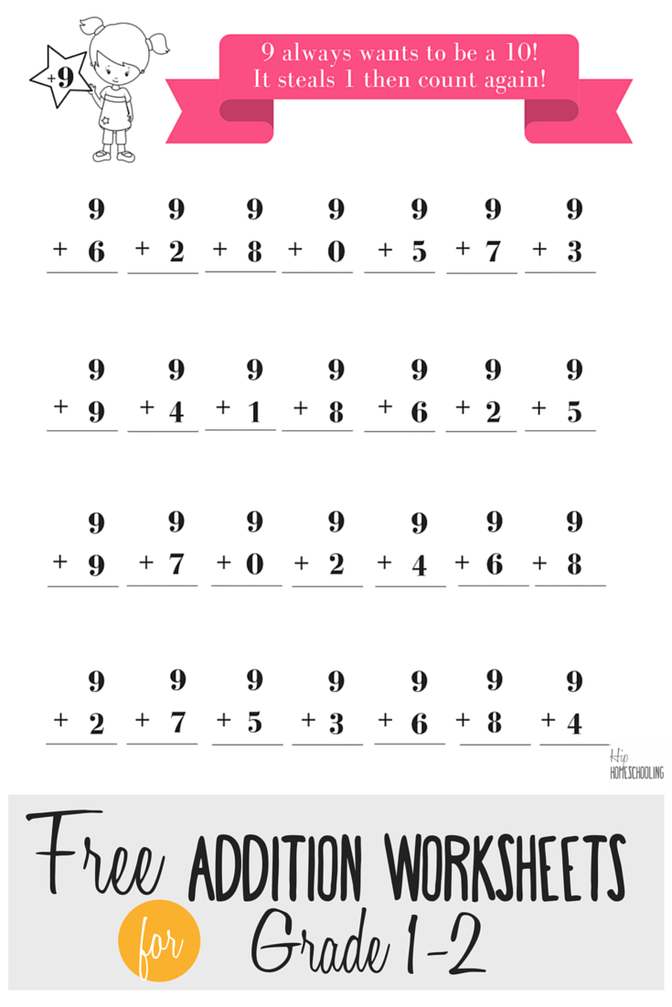 Free Addition Worksheets For Grades 1 And 2 | 2Nd Math | 1St Grade - Year 2 Maths Worksheets Free Printable