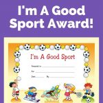Free Award Certificate   I'm A Good Sport (Primary | Behavior Charts   Free Printable Swimming Certificates For Kids