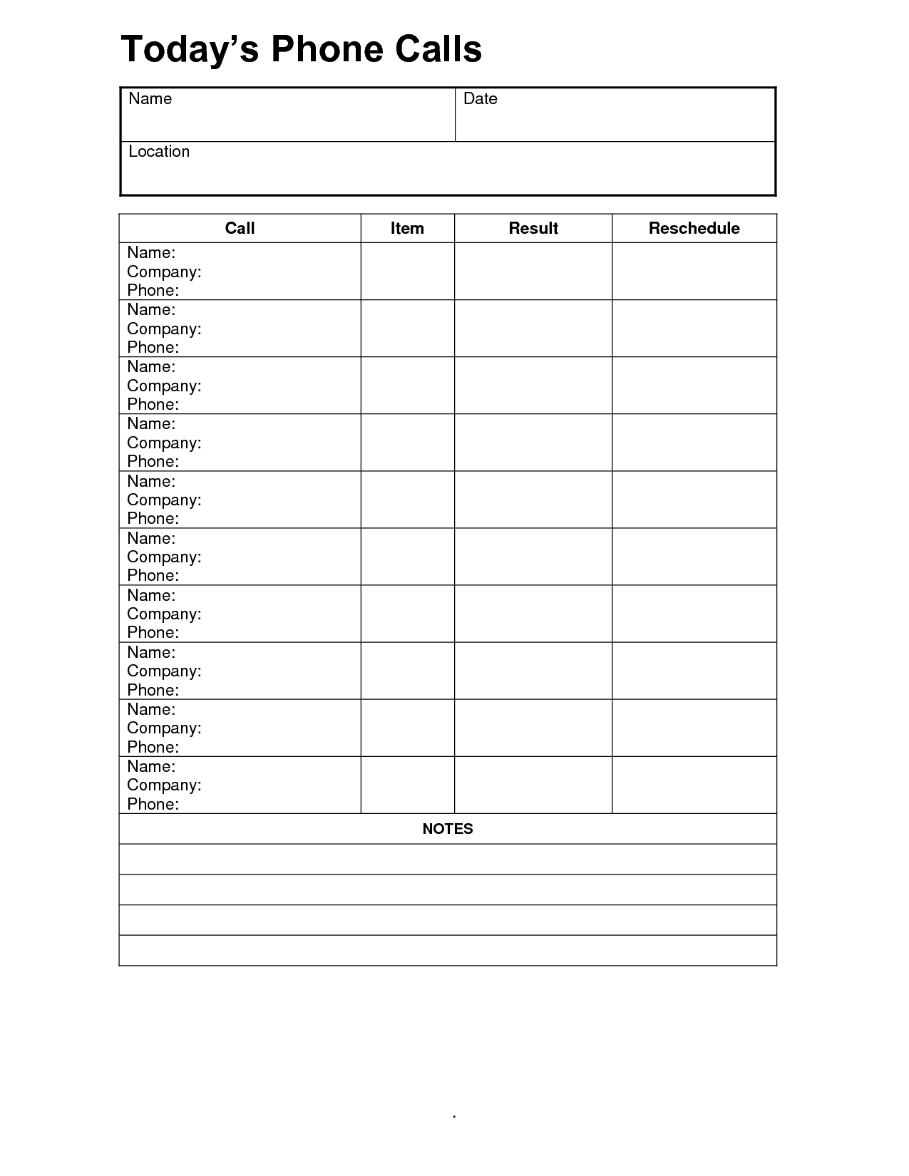Free Call Log Template Sheet Css 2087 | Projects To Try | Work - Free Printable Call Log Template