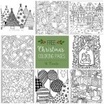Free Christmas Adult Coloring Pages   U Create   Free Printable Christmas Coloring Pages