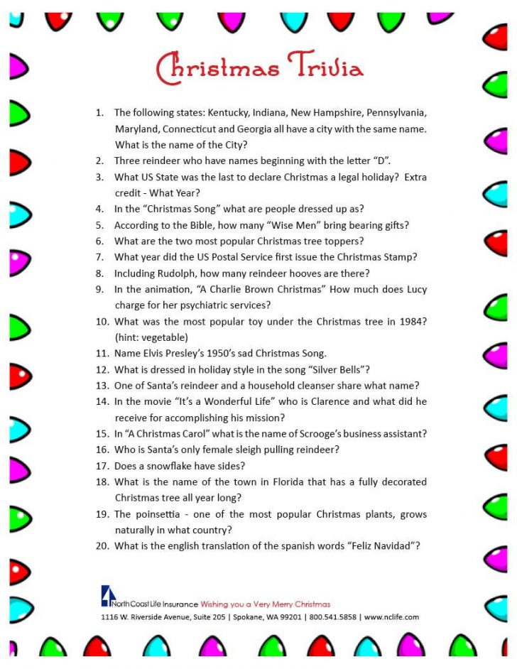 Holiday Office Party Games Free Printable