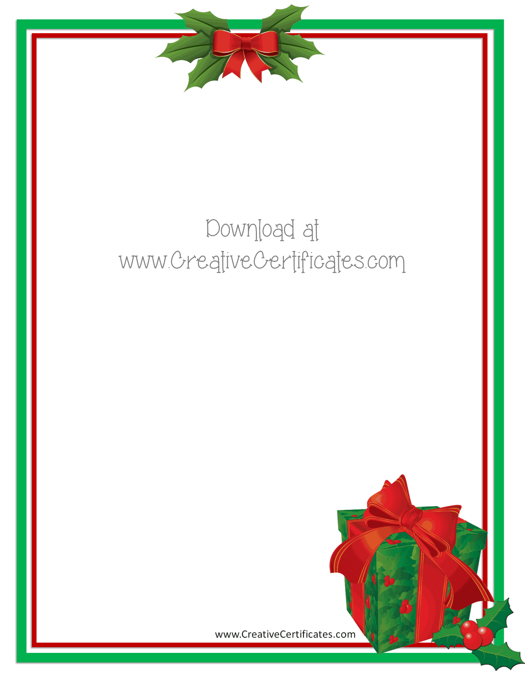 Free Christmas Border Templates - Customize Online Then Download - Free Printable Christmas Backgrounds