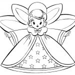 Free Christmas Coloring Pages   Retro Angels   The Graphics Fairy   Free Printable Angels