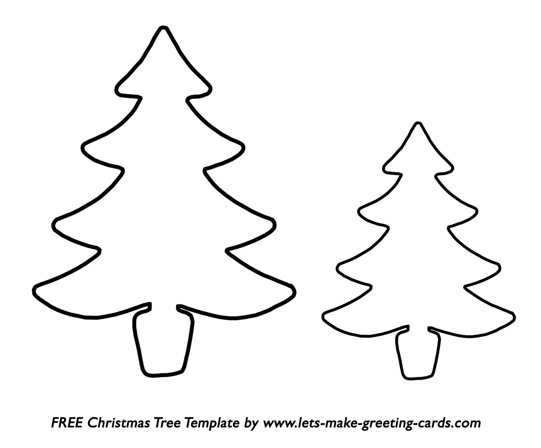 Free Christmas Tree Template. Free Christmas Card Ideas. - Free Printable Christmas Tree Template