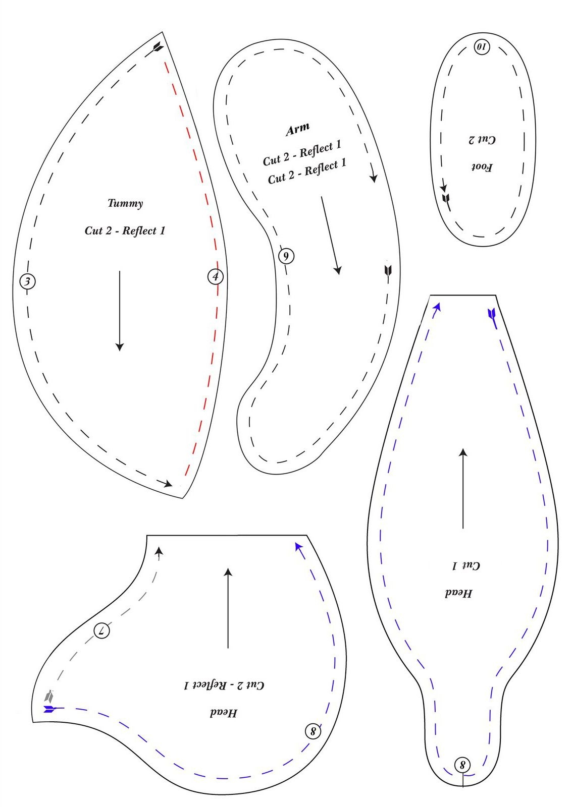 free printable memory bear patterns