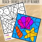 Free Colornumber Beach Printable | Printables For Kids | Summer   Free Printable Beach Pictures