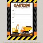 Free Construction Birthday Party Printables   Free Printable Construction Birthday Invitation Templates