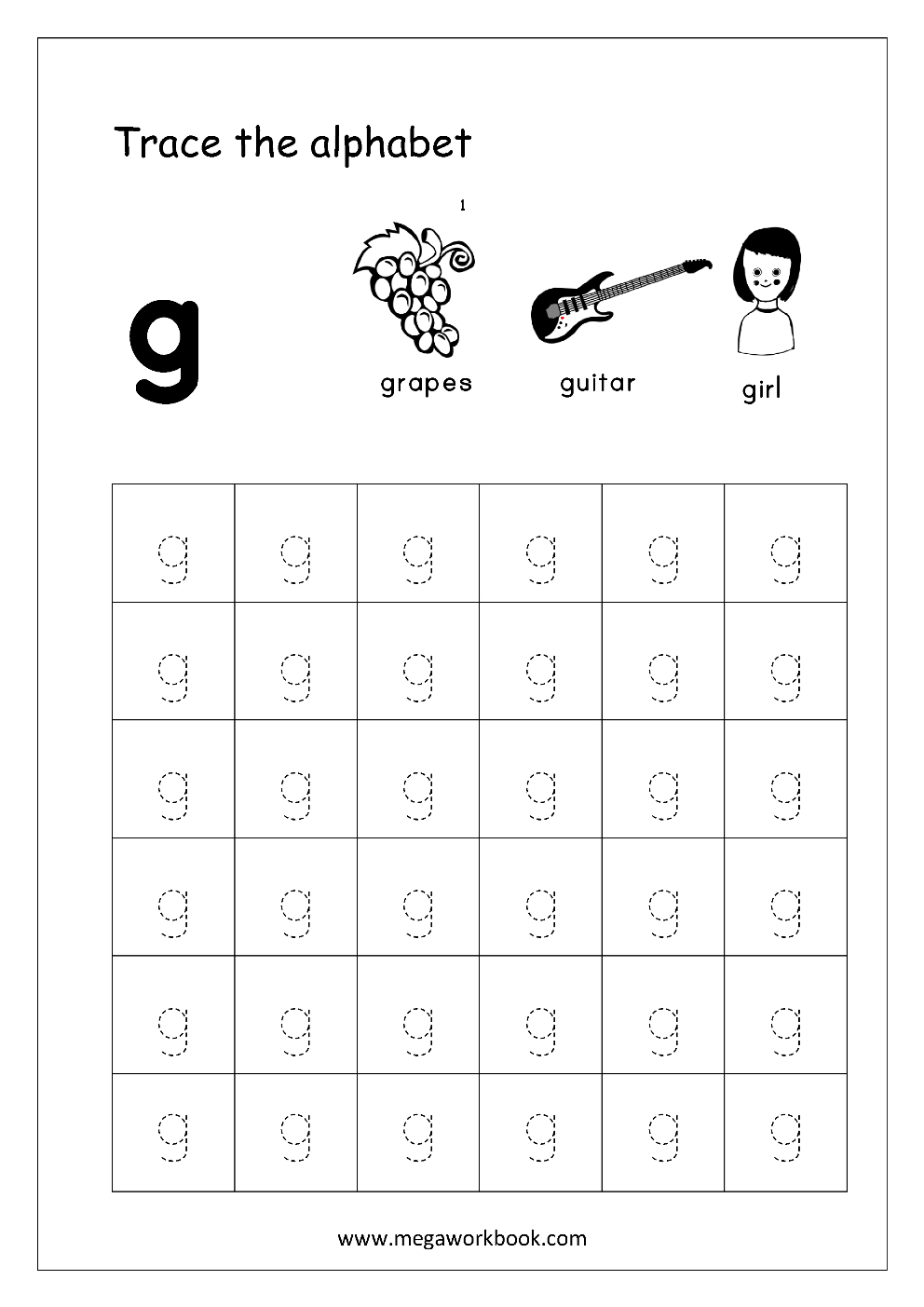 Free English Worksheets - Alphabet Tracing (Small Letters) - Letter - Free Printable Tracing Letters And Numbers Worksheets