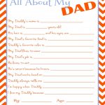 Free Father's Day Printable What A Cute Idea | Kid Ideas | Father's   Free Printable Dad Questionnaire