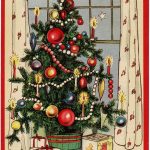 Free Freebie Printable Vintage Christmas Postcard, Christmas Tree   Free Printable German Christmas Cards