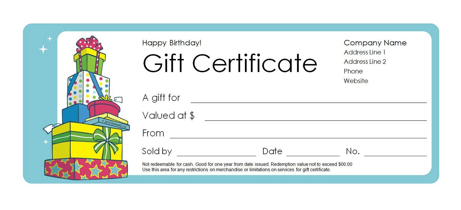 Free Gift Certificate Templates You Can Customize - Free Printable Gift Cards
