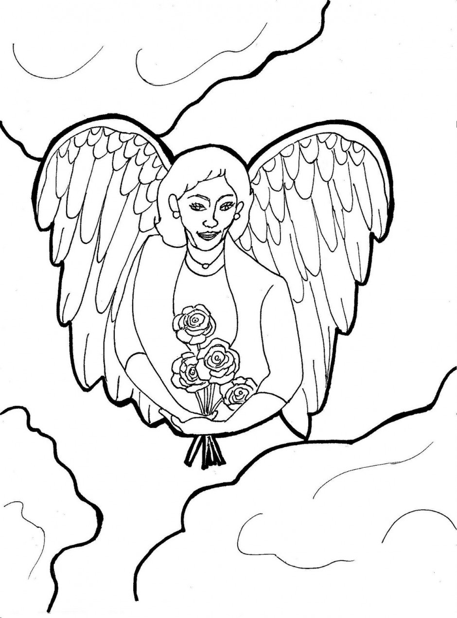 Coloring Pages Ideas Angel Coloring Pages For Adults Advanced Free 