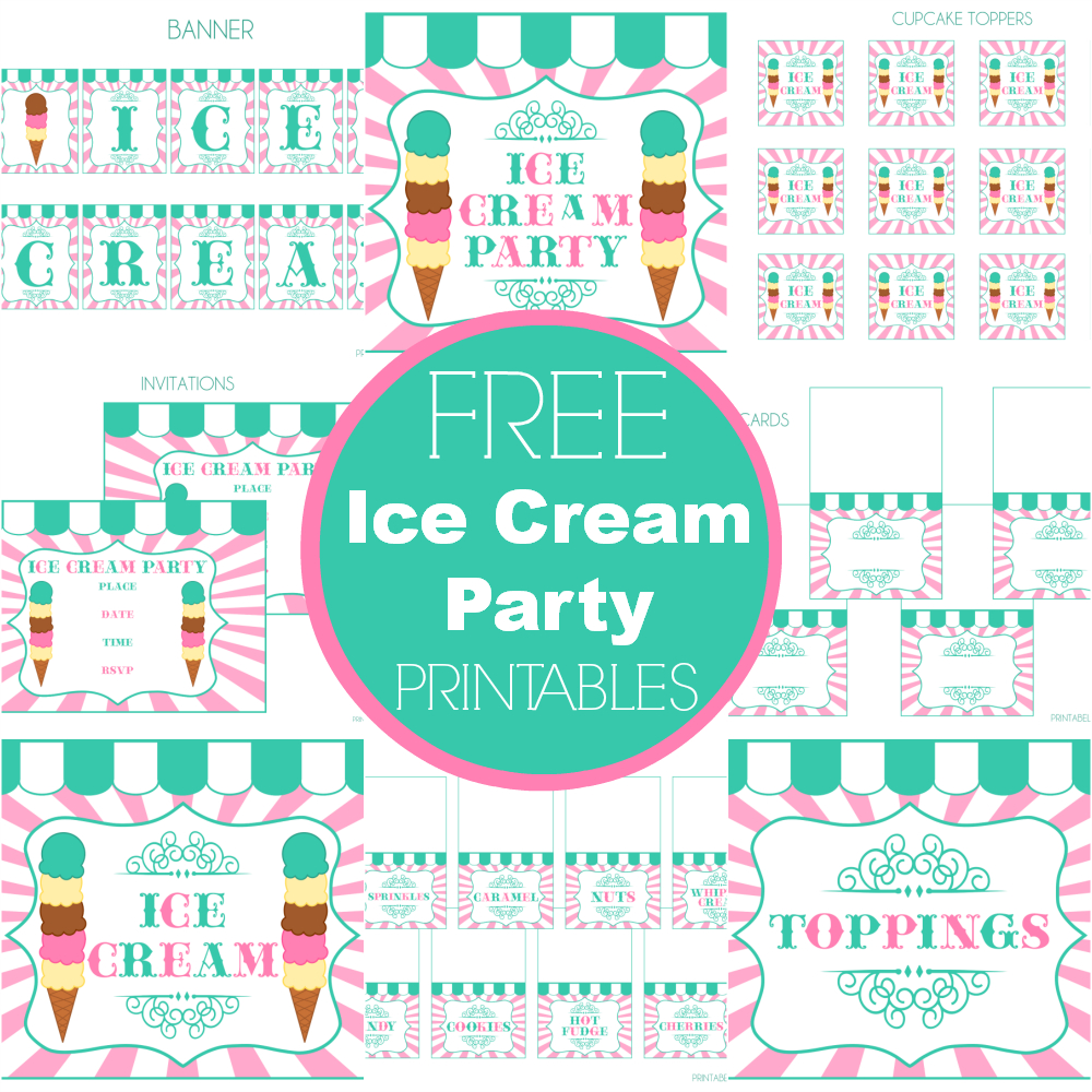 Free Ice Cream Party Printables From Printabelle Perfect For - Ice Cream Party Invitations Printable Free