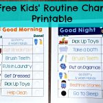 Free Kids' Morning & Night Routine Charts | Kid Things | Kids   Children's Routine Charts Free Printable
