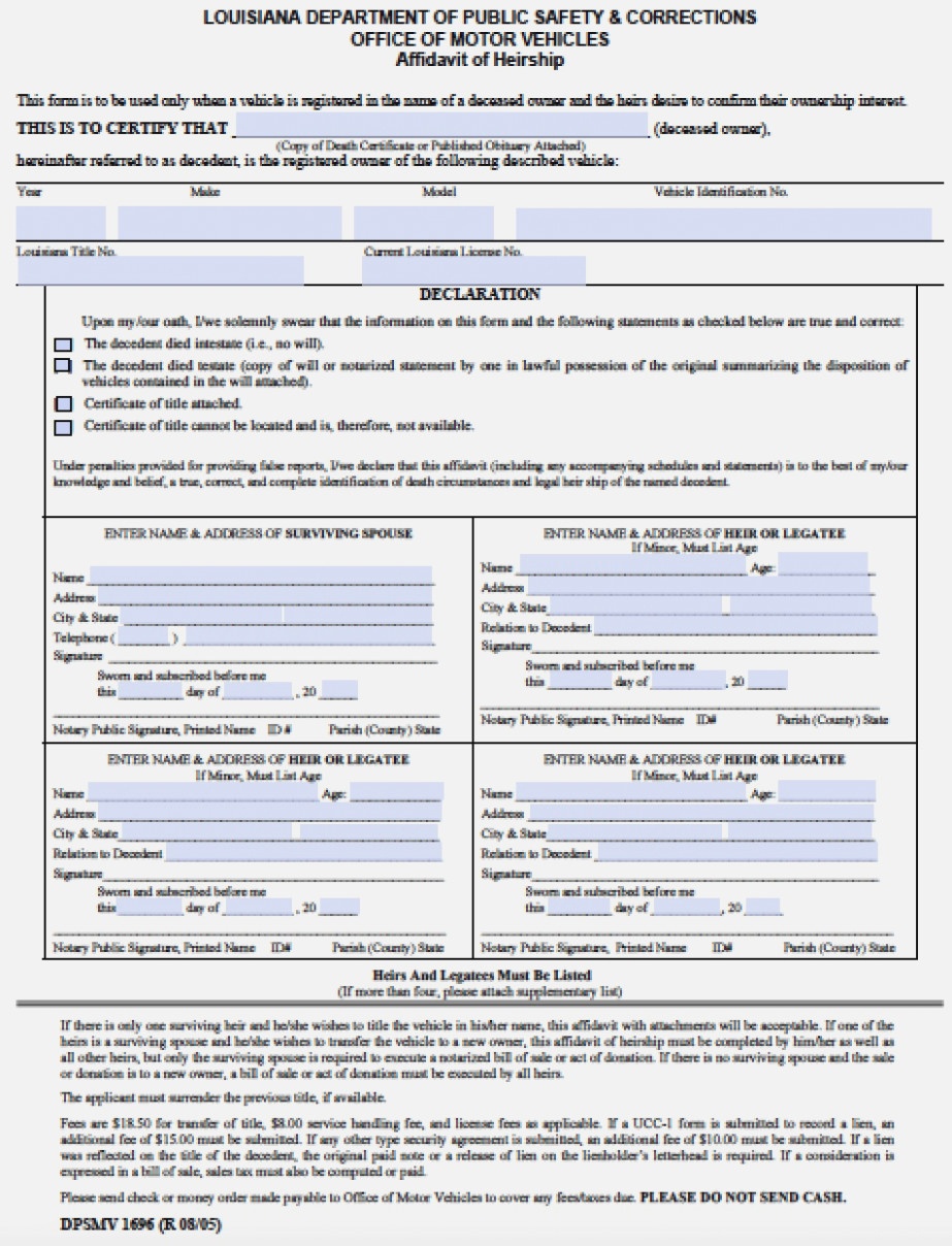 Printable Louisiana Divorce Papers