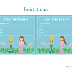 Free Mermaid Birthday Party Printables From Printabelle | Catch My Party   Mermaid Party Invitations Printable Free