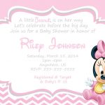 Free Minnie Mouse Baby Shower Invitation | Free Printable   Free Printable Tinkerbell Baby Shower Invitations