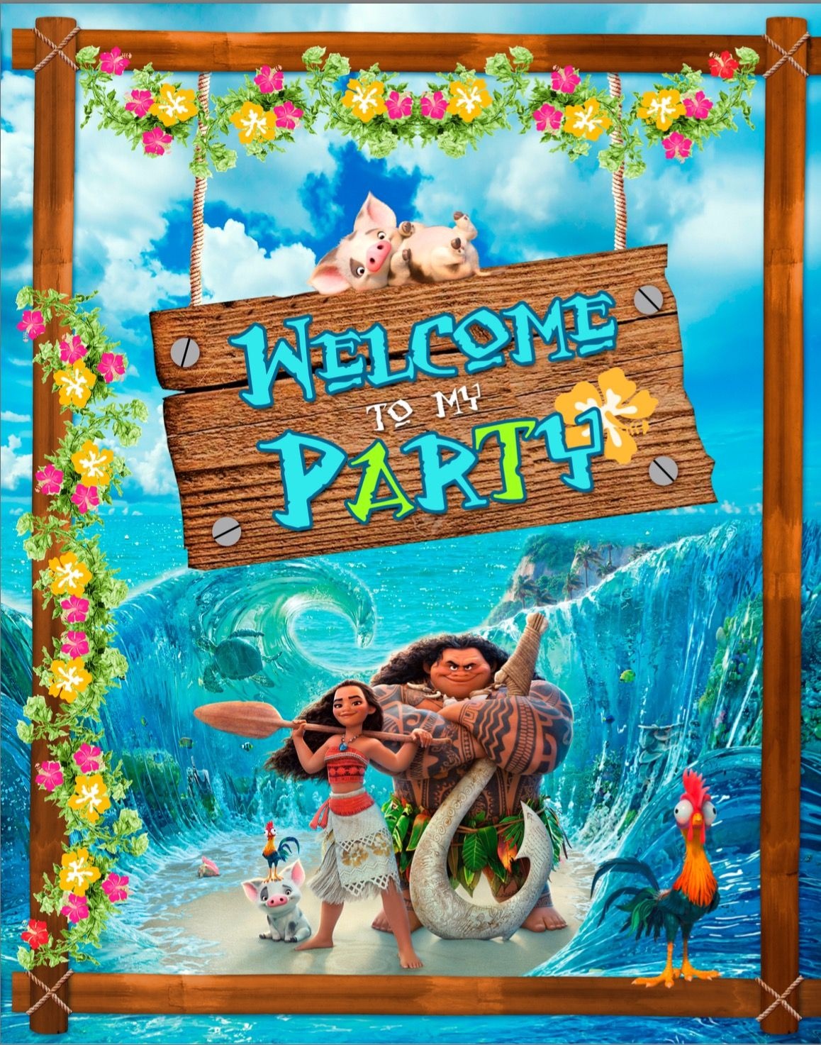 Free Moana - Welcome To My Party Banner. | Ava&amp;#039;s 2Nd Party In 2019 - Free Printable Moana Banner