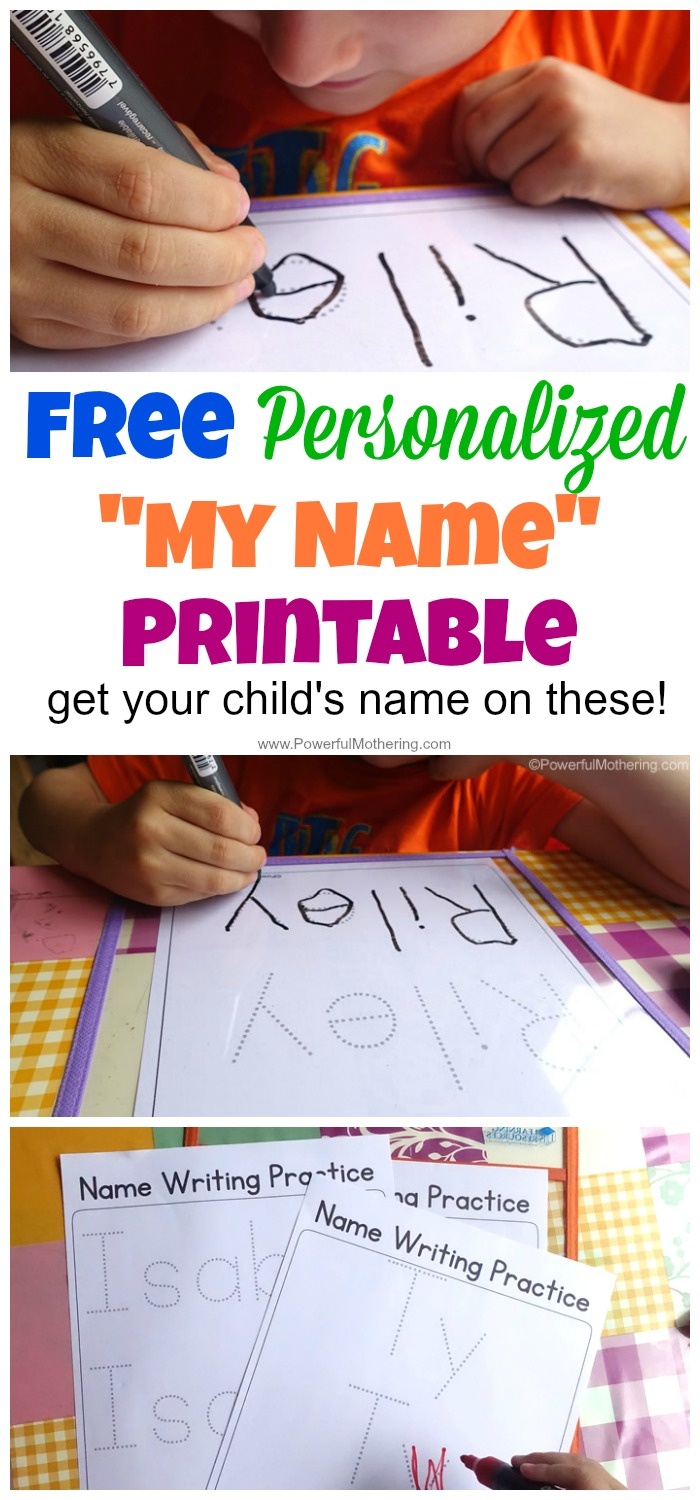 Free Name Tracing Worksheet Printable + Font Choices - Free Printable Practice Name Writing Sheets