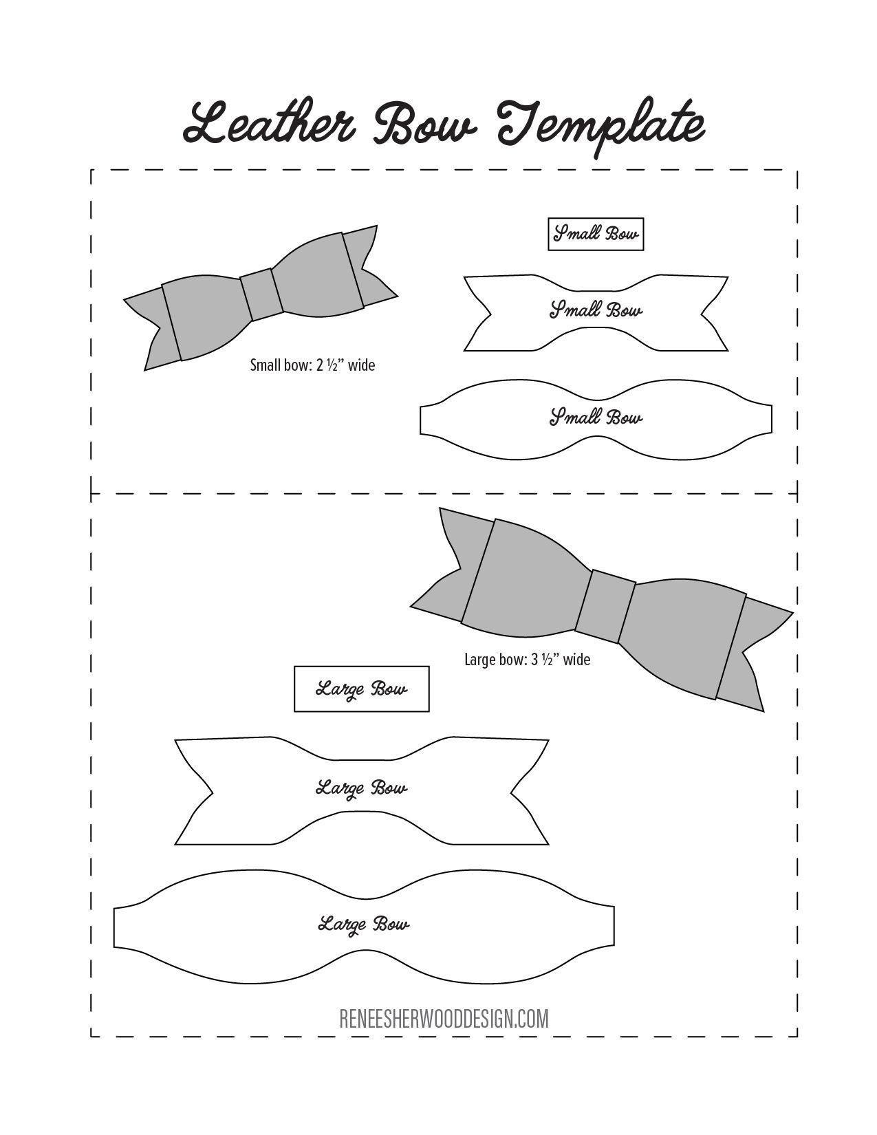 Free Printable Printable Cheer Bow Template