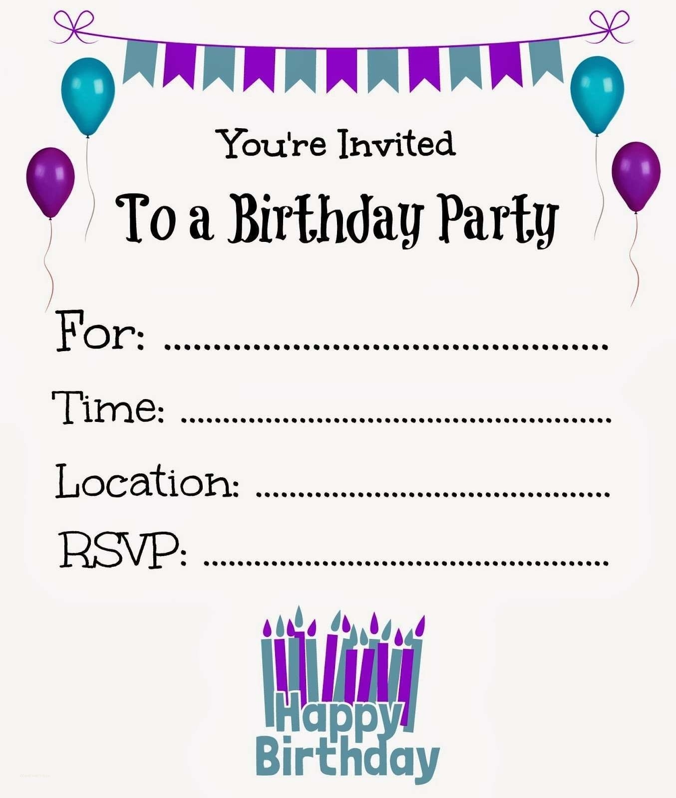 Free Online Printable Birthday Party Invitations | Lazine - Birthday Party Invitations Online Free Printable
