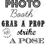 Free Photo Booth Sign (Printable) | Photo Props   Selfie Station Free Printable